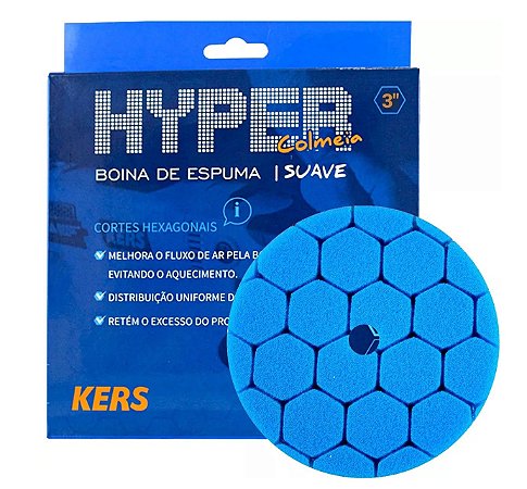 Boina Espuma Azul Hyper 3 Polegadas Suave Lustro Kers
