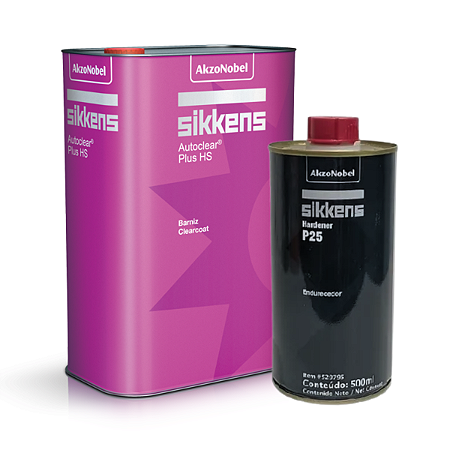 Kit Verniz Autoclear Plus HS + Catalisador P25 1,5L Sikkens