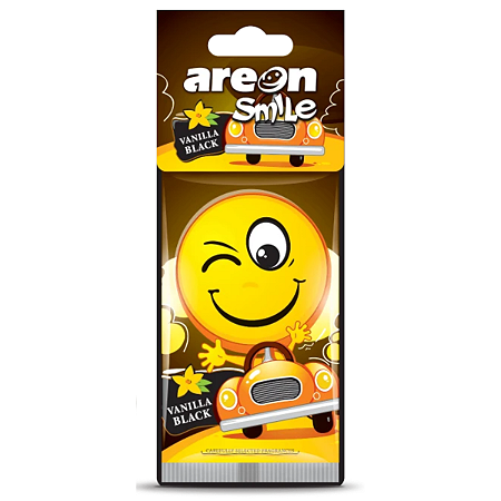 Aromatizante Automotivo Smile Seco Vanilla Black Areon
