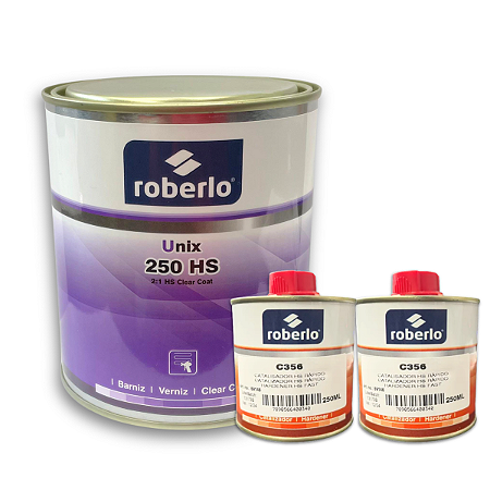Verniz Unix 250HS 900ml + 2 Catalisador C356 250ml Roberlo