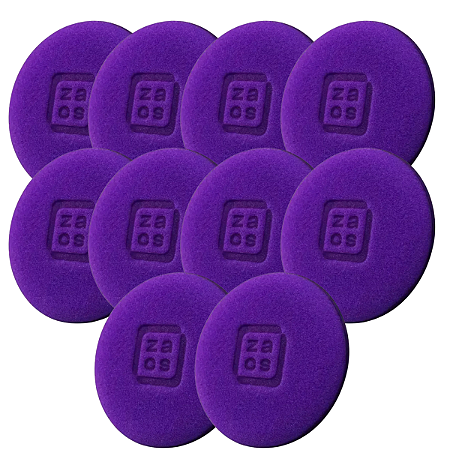 Kit 10 Aplicadores de Espuma Automotiva 9,5x2cm Zacs