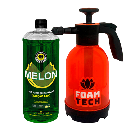 Kit Pulverizador Foam Tech 2L + Shampoo Melon 1,5L  Easytech