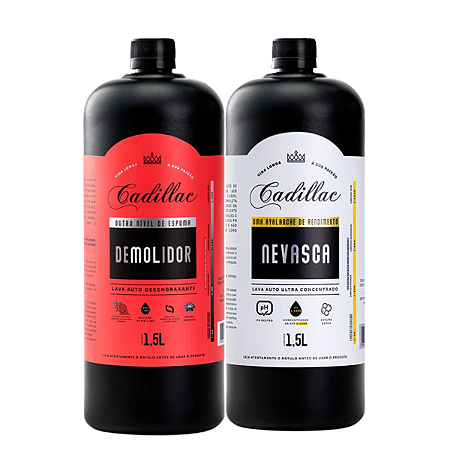 Kit Lavagem Completa Nevasca + Demolidor 1,5L Cadillac