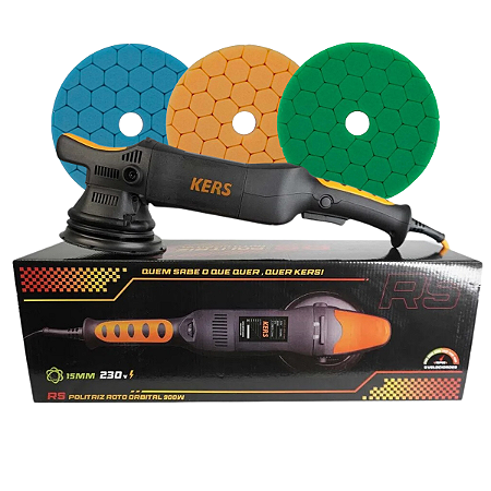Politriz Roto-Orbital RS 900W 220V + Boinas de Espuma Hyper