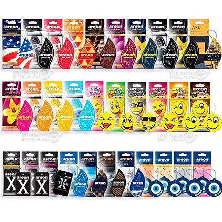 10 Aromatizantes Papel Sortidos Areon