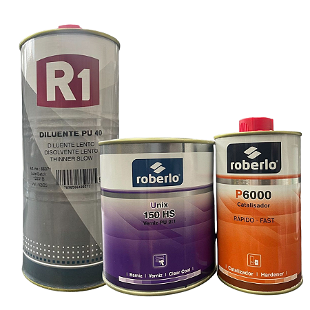 Kit Verniz Unix 150HS 2:1 Para Pequenos Reparos Roberlo