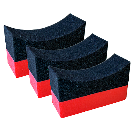 Kit Com 3 Aplicadores de Espuma Para Pneu Pretinho SIgma