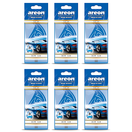 Kit 6 Unidades Aromatizante Automotivo New Car Mon Areon