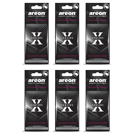 Kit 6 uni Aromatizantes X Version Californian Cherry Areon