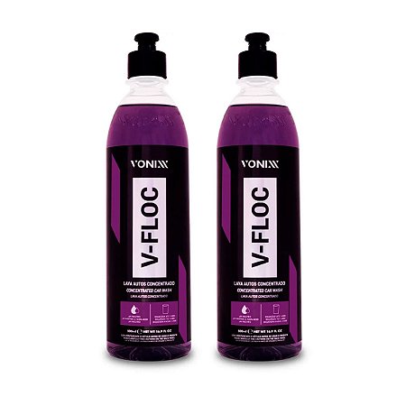Kit com 2 Shampoo Automotivo V-floc 500ml Vonixx