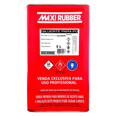 Solvente Diluente Pu 5L Maxi Rubber