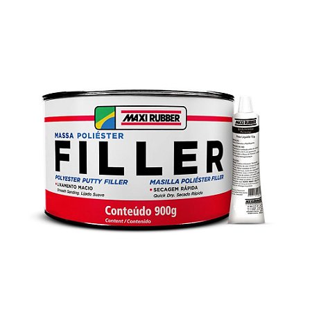 Massa Poliester Filler 900g Maxi Rubber