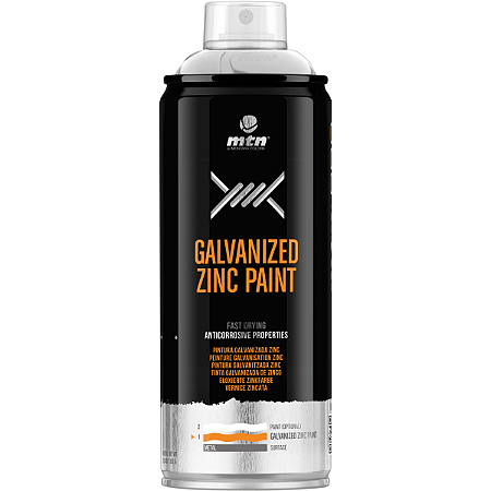 Tinta Spray Zinco Galvanizado a Frio 98% 400ml PRO MTN