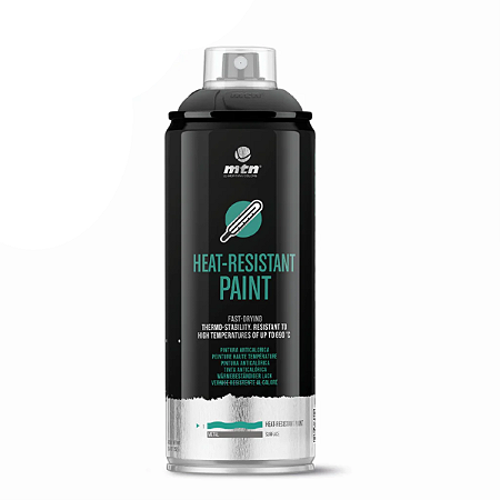 Tinta Spray Resistente ao Calor Preto 400ml PRO MTN