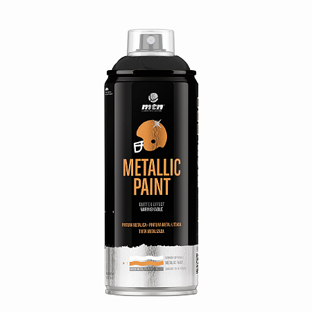 Tinta Spray Metálica Preto 400ml PRO MTN