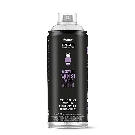 Verniz Spray Acrílico Fosco 400ml PRO MTN