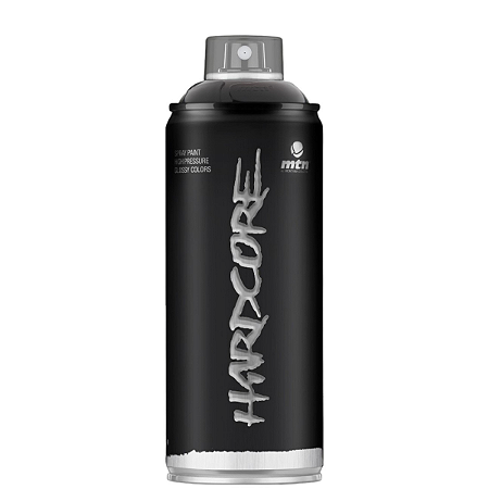 Tinta Spray Hardcore Preto Brilhoso 400ml MTN