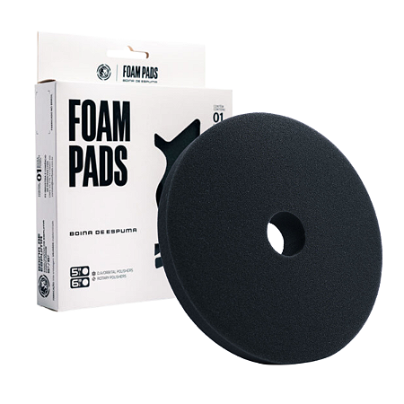 Boina de Espuma Preta Soft Pad Lustro 5" Wolf Pads
