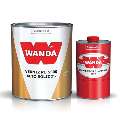 Kit Verniz PU HS 5500 750ml + Catalisador 3093 150ml Wanda