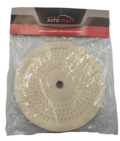 Roda De Pano De Algodão 150mm Costurado P/ Lustro Auto Crazy