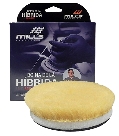 Boina Lã 3 Rotativa Espuma Branca Mills