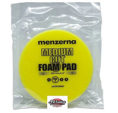 MENZERNA BOINA DE ESPUMA AMARELA 150MM - REFINO COM FURO