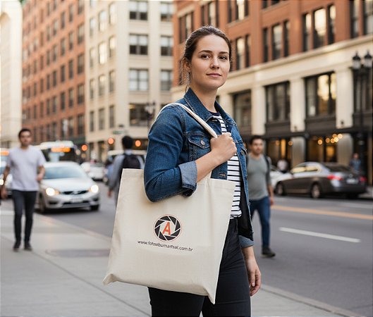 Ecobag em Algodão Cru com Logo