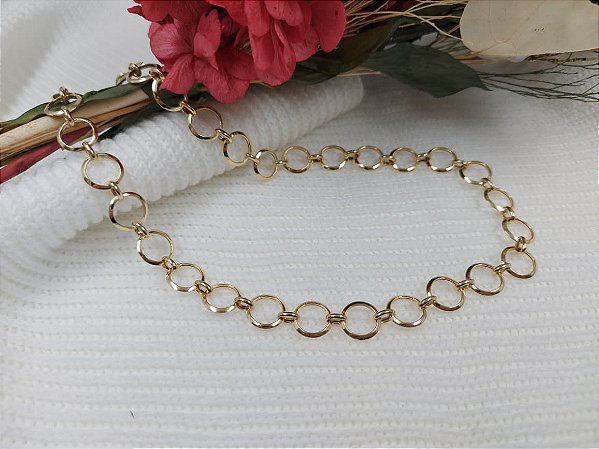 Colar Elos de Argolas em Ouro 18K | KROETZ