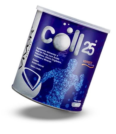 Coll25 - Colágeno Hidrolisado, Colágeno Verisol®  Ácido Hialurônico, Silício e Biotina