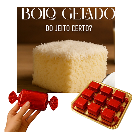 Embalagem Laminada para Bolo Gelado Colorido Vermelho 20x22cm  100 Unidades - LuckFest