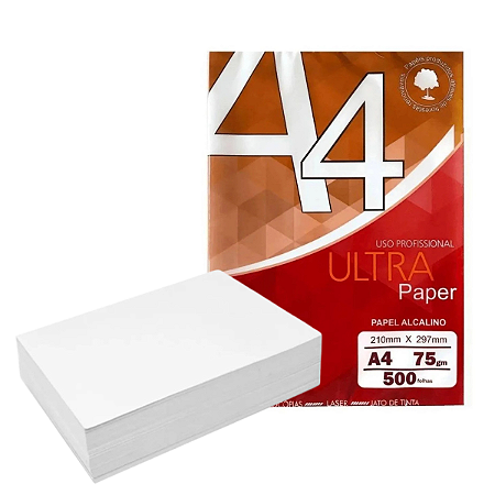 Papel Sulfite A4 210x297mm Ultra Paper 75g Resma 500 Folhas