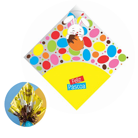 Saco Express Para Ovos De Pascoa 35x35 250 até 350 Gramas - 25 Unidades