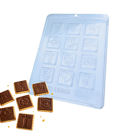 Formas Para Bombom de Chocolate BWB Tabletinho Quadrado Do Brasil Ref:10646