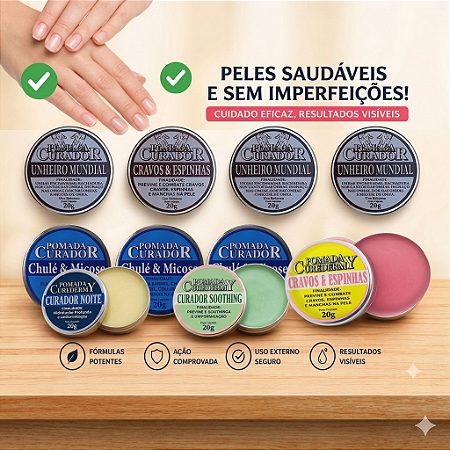 Pomada Curador Combate Fungos Chulé Micose