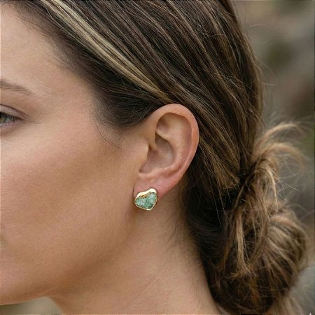 AMEI DE PAIXÃO - Brinco Coração Verde