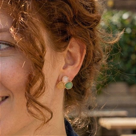 AMEI DE PAIXÃO - Brinco Trio Colorido