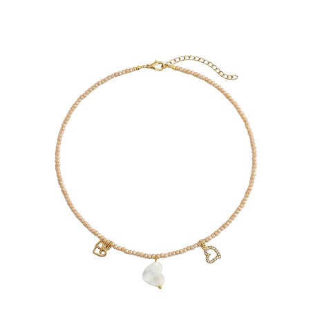 AMEI DE PAIXÃO - Colar Cristal Três Corações Doce de Leite