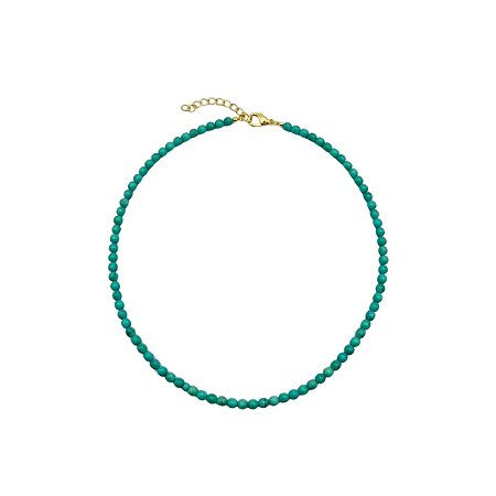 AMEI DE PAIXÃO - Colar Choker com Pedra Natural Turquesa