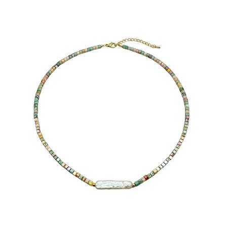 AMEI DE PAIXÃO - Colar Pedra Natural Cores Pasteis