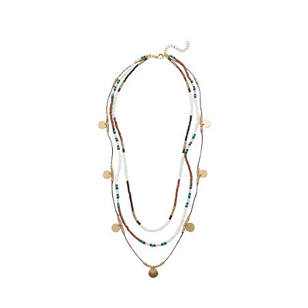 AMEI DE PAIXÃO - Colar de Miçangas Marrom