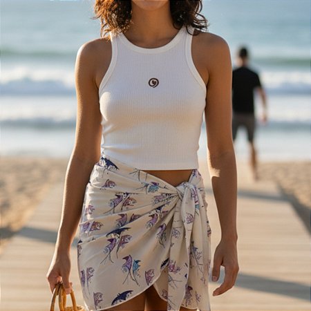 AMEI DE PAIXÃO - Regata Arroba Off-White