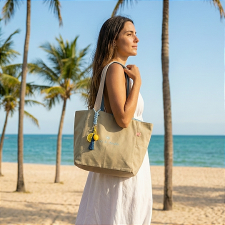 AMEI DE PAIXÃO - Bolsa de Lona Azul