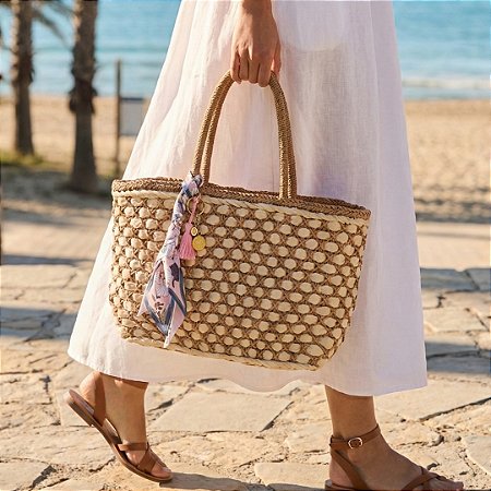 AMEI DE PAIXÃO - Bolsa Quadriculada com Lenço Rosa