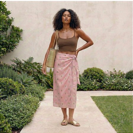 AMEI DE PAIXÃO - Saia Pareô Rosa