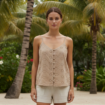 AMEI DE PAIXÃO - Regata Laise Bege