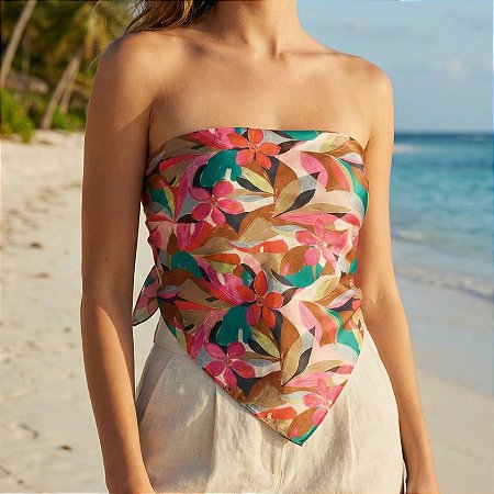 AMEI DE PAIXÃO - Lenço Flor Abstrata