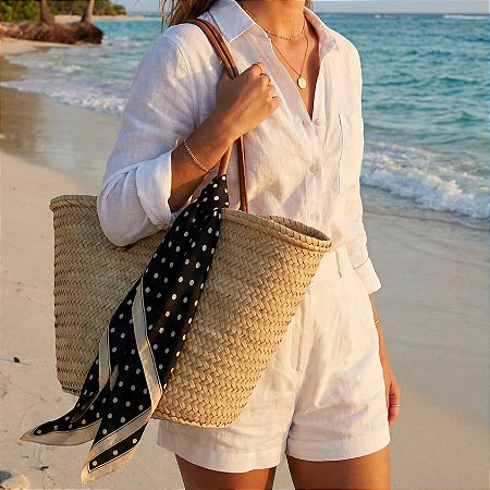 AMEI DE PAIXÃO - Lenço Poá Preto