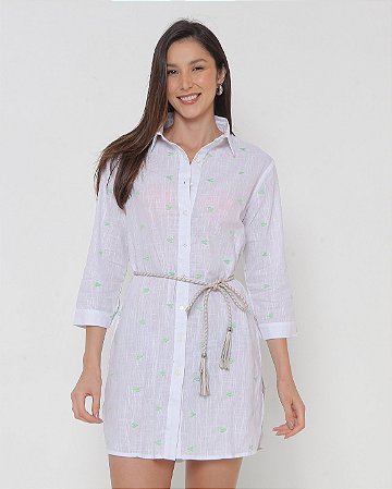 AMEI DE PAIXÃO - Chemise Coração Verde