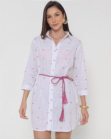 AMEI DE PAIXÃO - Chemise Coração Rosa