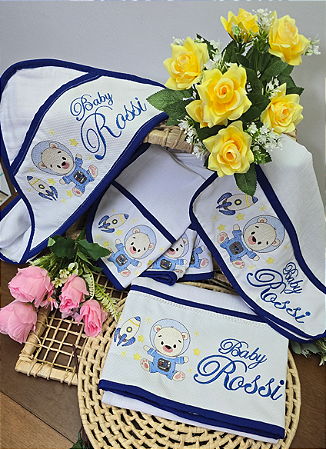 Urso Astronauta Coleção Kit Fraldas